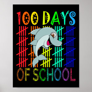 Days Of School Smile Dolphin For Smarter Kids Poster