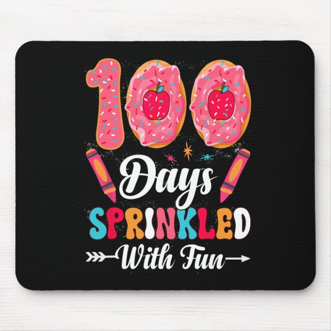 Days Of School Sprinkled With Fun Cute Cupcake Stu Mouse Pad (Front)