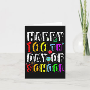 Days Of School Teacher And Student Happy 100 Days Card