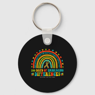 Days Of School Teacher Autism Iep Embrace Differen Keychain