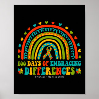 Days Of School Teacher Autism Iep Embrace Differen Poster
