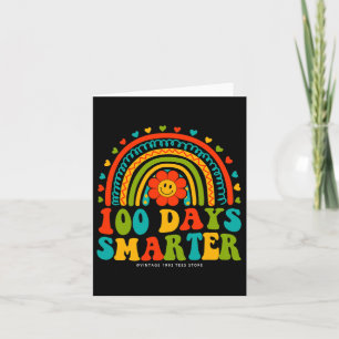 Days Of School Teacher Boy Girl 100 Days Smarter R Card