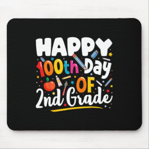 Days Of School Teacher Gift 100th Day Of 2nd Grade Mouse Pad
