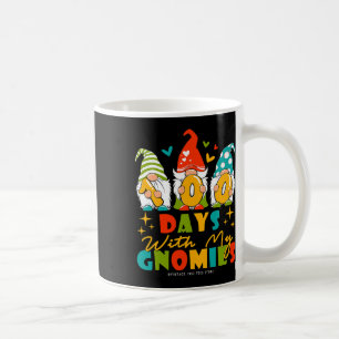 Days Of School Teachers Kids 100 Days With My Gnom Coffee Mug