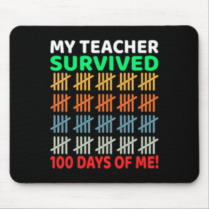 Days Of School Tee Kids 100th Day Of School Costum Mouse Pad