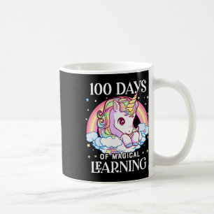 Days Of School Unicorn Girls Teacher 100th Day Of  Coffee Mug