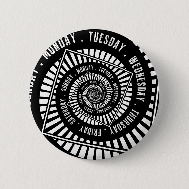 Days of the Week 2 Inch Round Button (Front)