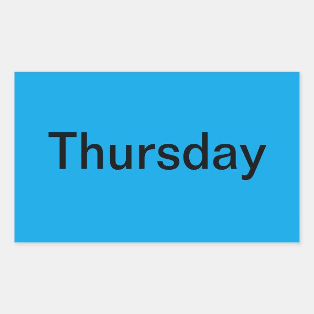 Days of the Week Colour Coded Calendar Visual Tool Sticker (Front)