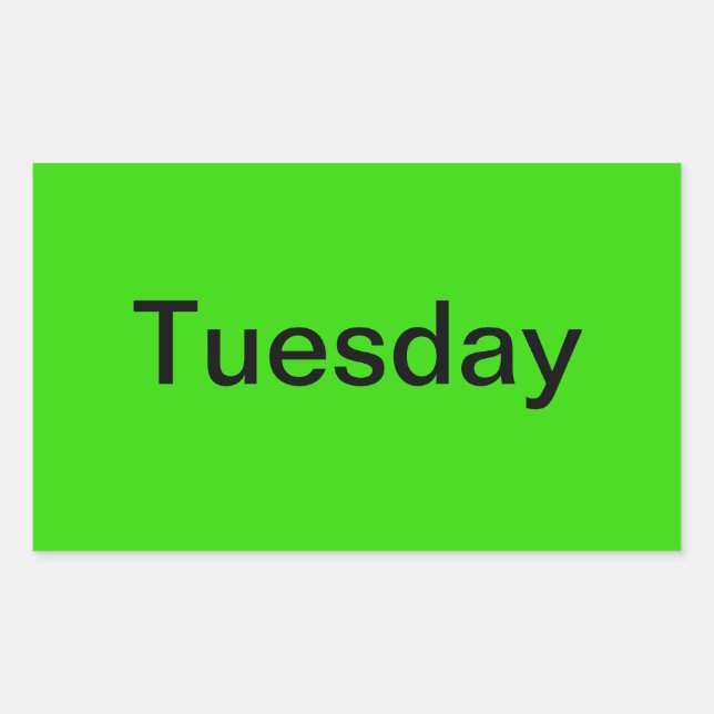 Days of the Week Colour Coded Calendar Visual Tool Sticker (Front)