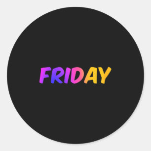 Days Of The Week Group Easy Dress Up Costume Frida Classic Round Sticker