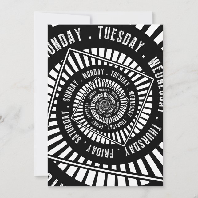 Days of the Week Holiday Card (Front)