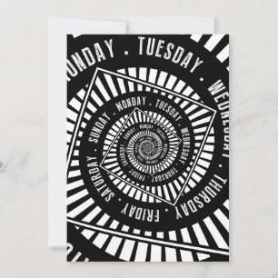 Days of the Week Holiday Card