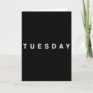 Days Of The Week Monday Tuesday Wednesday Thursday Card