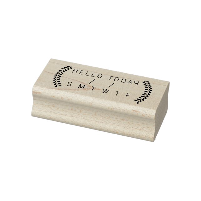 Days of the Week, Planner Date Hello journal  Rubber Stamp (Stamp)