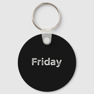 Days Of The Week S Friday Bold Distressed Keychain