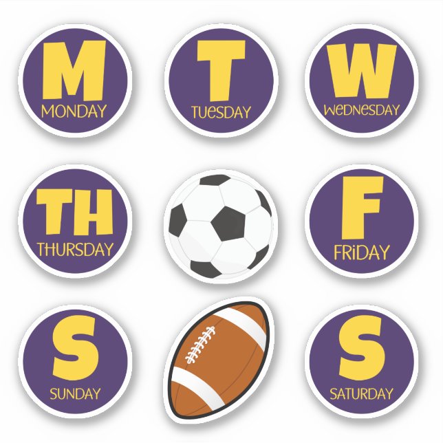 Days of the Week Sticker Pack (Front)