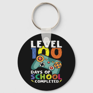 Days School Video Gamer 100th Day Teacher Student Keychain