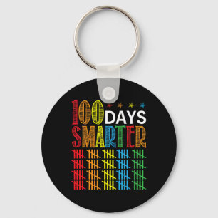 Days Smarter Happy 100th Day Of School Student Tea Keychain