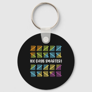 Days Smarter School Celebration 100 Days Of School Keychain