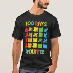 Days Smarter Teachers Kids Child 100th Day Of Scho T-Shirt
