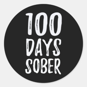 Days Sober Congratulations Sobriety  Classic Round Sticker