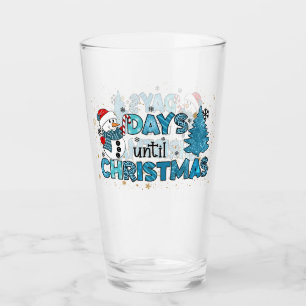 Days Until Christmas Customize Glass
