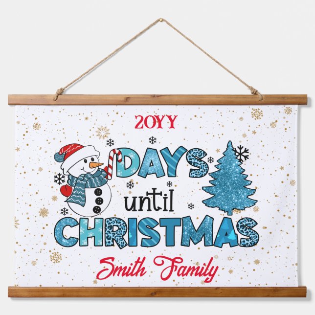 Days Until Christmas Customize Hanging Tapestry (Front)
