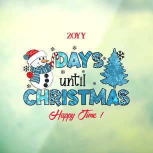 Days Until Christmas Customize Window Cling