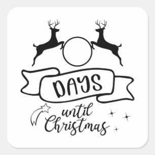 Days Until Christmas Square Sticker