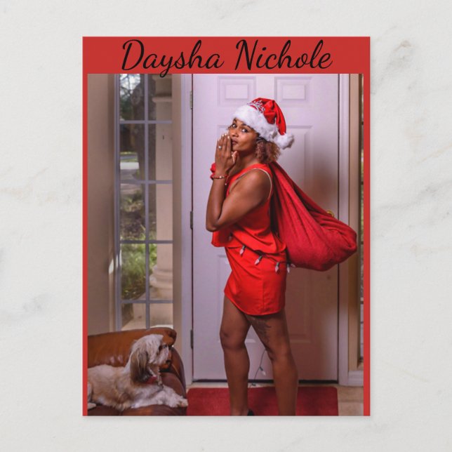 Daysha Nichole, Miss Père Noël, carte postale (Devant)