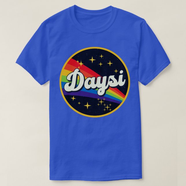 Daysi Rainbow In Space Vintage Style T-Shirt (Design Front)