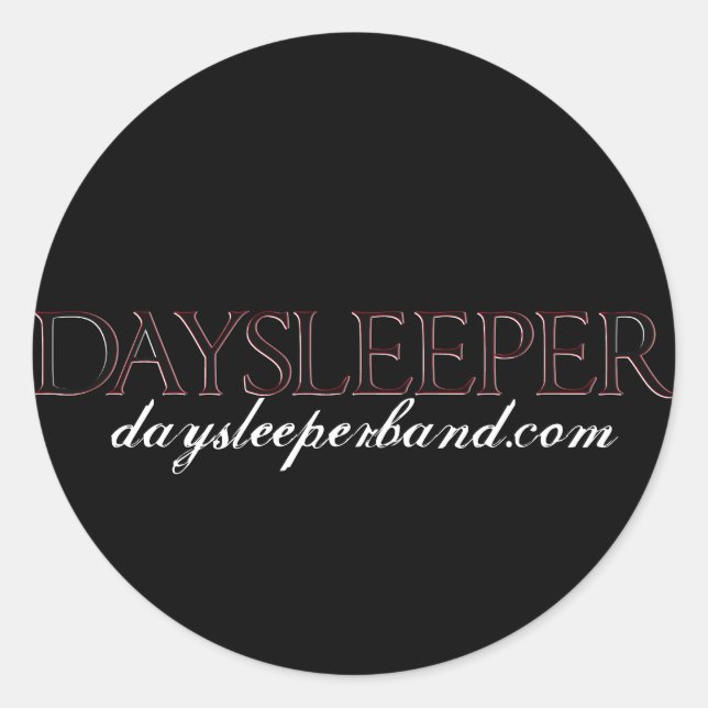 daysleeper (round sticker) classic round sticker (Front)