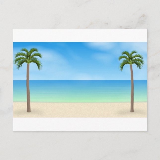 Daytime Beach Scene: Postcard (Front)