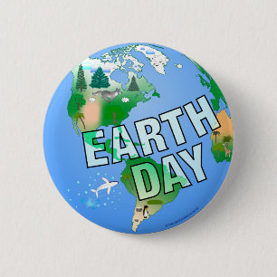 Daytime Earth Day 2 Inch Round Button