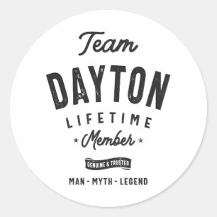 Dayton Lifetime Member Personalized Name Dayton Classic Round Sticker