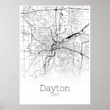 Dayton Map - Ohio - City Map Poster