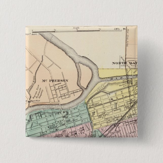 Dayton, Ohio 2 Inch Square Button (Front)
