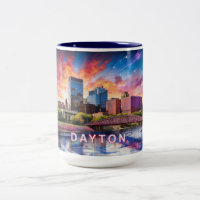 Dayton Ohio Abstract Skyline