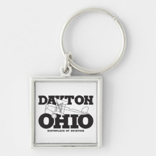 Dayton Ohio Art Birthplace of Aviation Travel Art Keychain