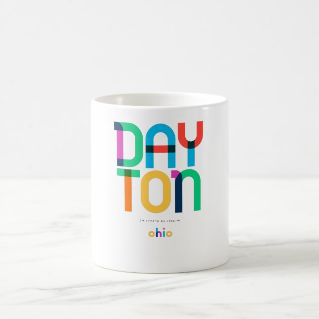 Dayton Ohio Mid Century, Pop Art, Coffee Mug (Center)
