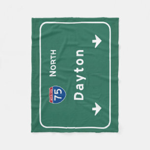 Dayton Ohio oh Interstate Highway Freeway : Fleece Blanket