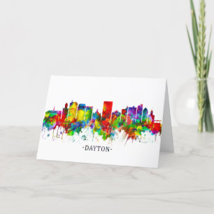 Dayton Ohio Skyline Holiday Card