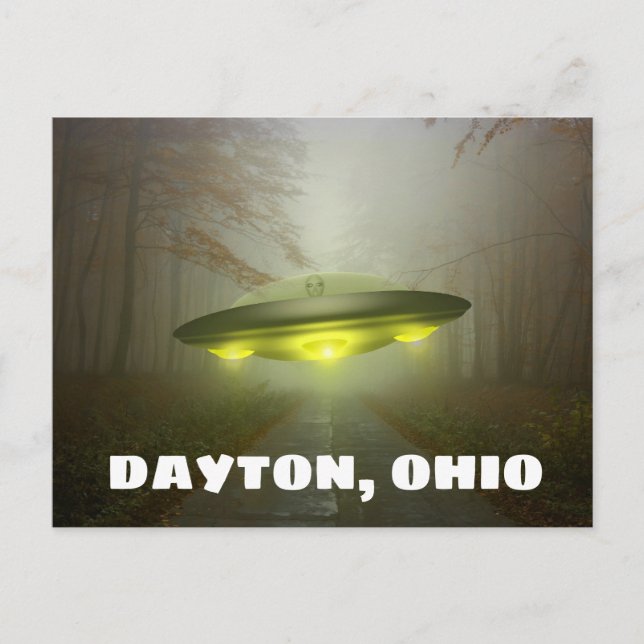 DAYTON OHIO SPACESHIP UFO ART Postcards (Front)