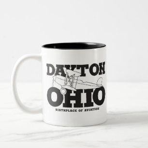 Dayton Ohio - The Birthplace of Aviation Two-Tone Coffee Mug