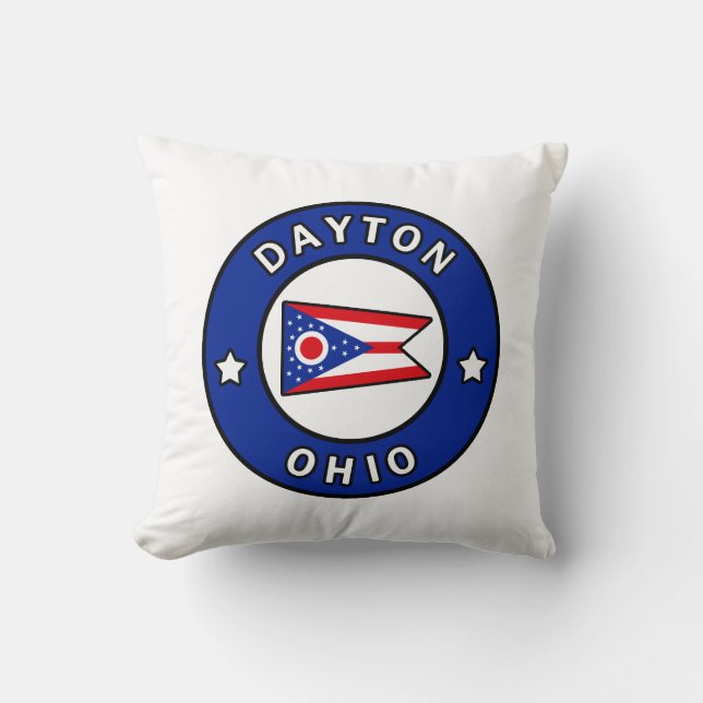 Dayton Ohio Throw Pillow (Front)