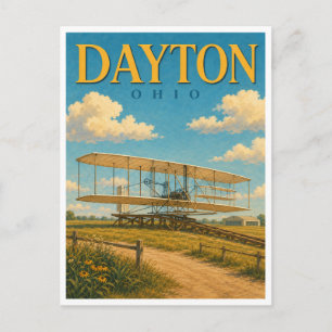 Dayton Ohio Wright Flyer GeoSaga Postcard