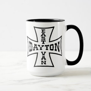 Dayton ringer mug East Van Iron Cross