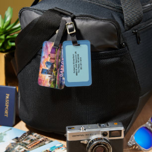 Dayton Skyline Abstract Art Luggage Tag