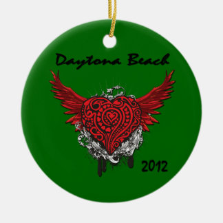 Daytona Beach 2012 Tattoo Style Heart Ornament