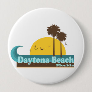 Daytona Beach. 4 Inch Round Button